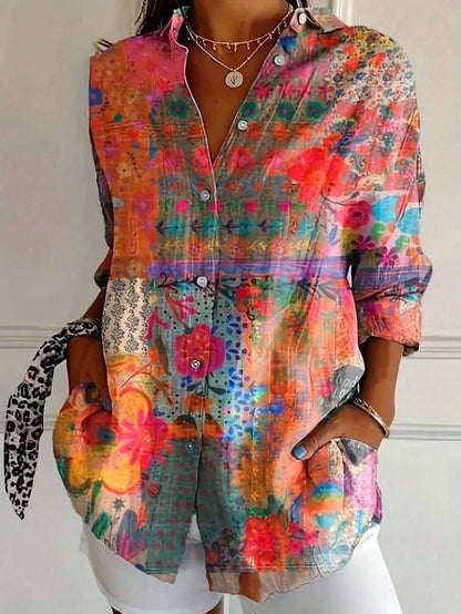 Keely | Colourful Blouse with Playful Print