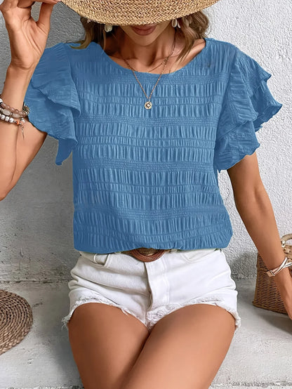 Tarni | Light & Breezy Blouse with Fun Ruffles