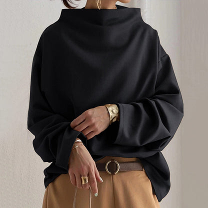 Virginie2™ | High-Neck Soft Knit Top