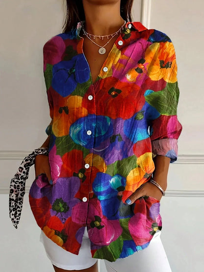 Keely | Colourful Blouse with Playful Print