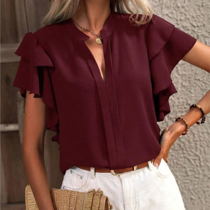 Ella | Chic Blouse with Elegant Ruffle Sleeves