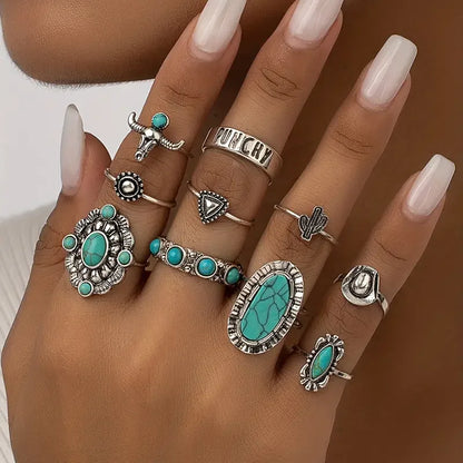 Carlotta | 10-Piece Western Ring Set