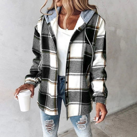 Mared™ | Checkered Lined Cardigan Women