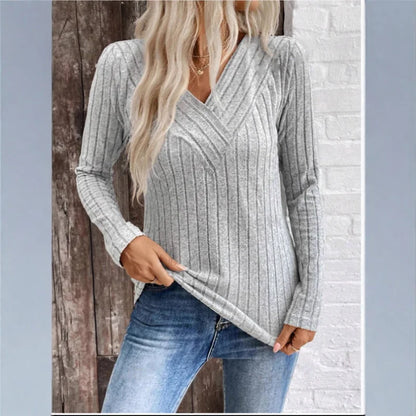 Esme | Elegant Sunken Stripe Sweater