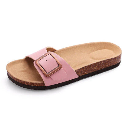 Sandra | Women's Flat Adjustable Buckle Sandals