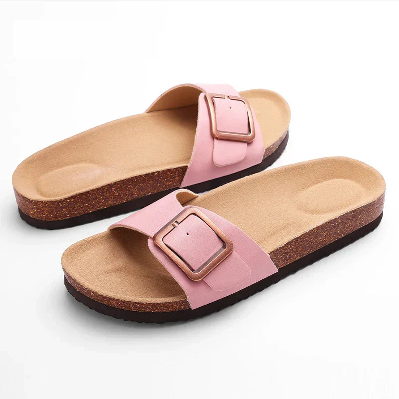 Sandra | Women's Flat Adjustable Buckle Sandals