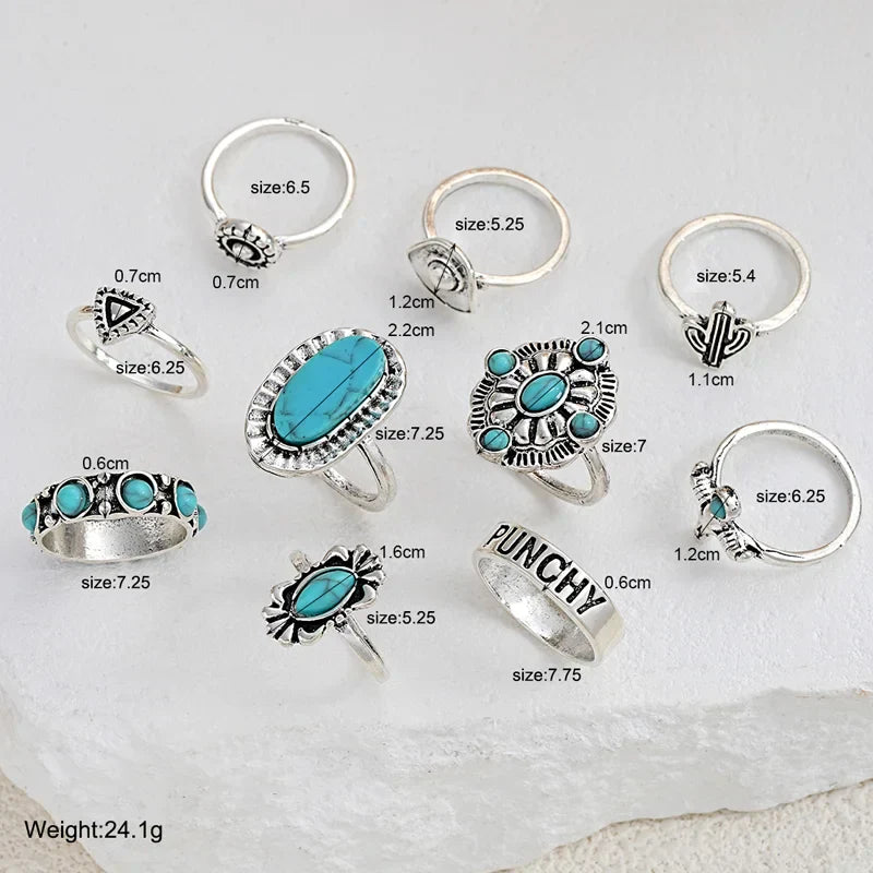 Carlotta | 10-Piece Western Ring Set