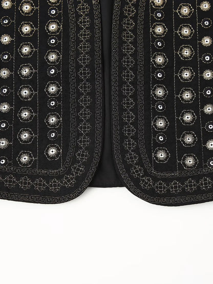 Mireille™ | Sequin Pattern Boho Vest