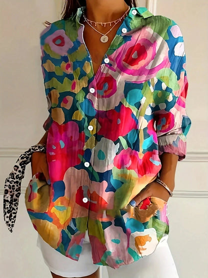 Keely | Colourful Blouse with Playful Print