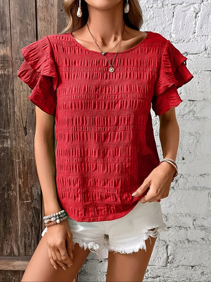 Tarni | Light & Breezy Blouse with Fun Ruffles