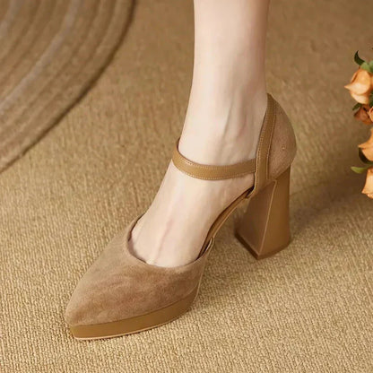 Tatiana | Women's Platform Block Heel Pumps Ankle Strap High Heels