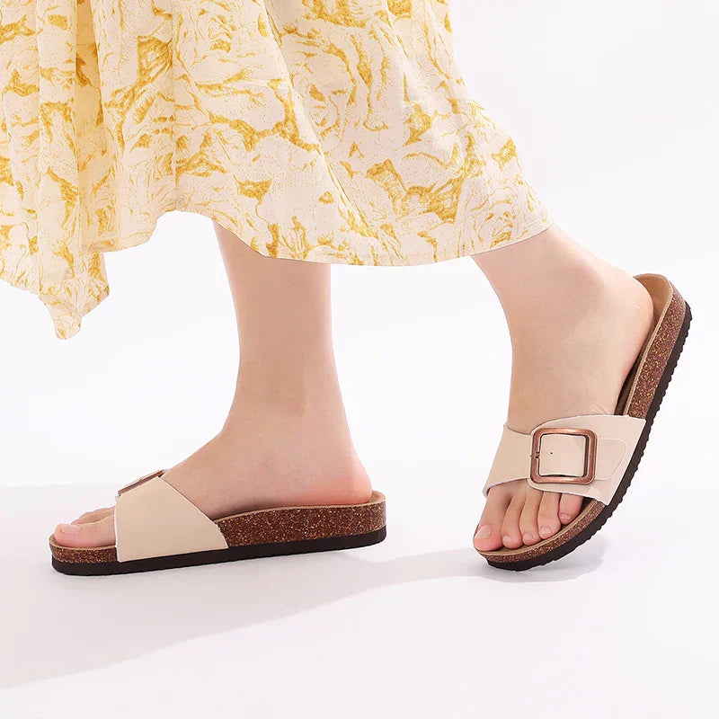 Sandra | Women's Flat Adjustable Buckle Sandals