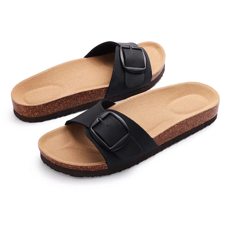 Sandra | Women's Flat Adjustable Buckle Sandals