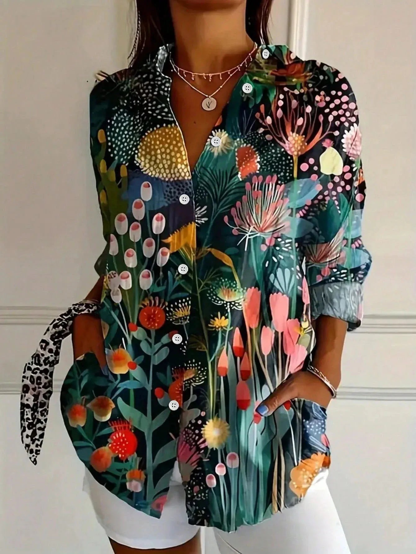 Keely | Colourful Blouse with Playful Print