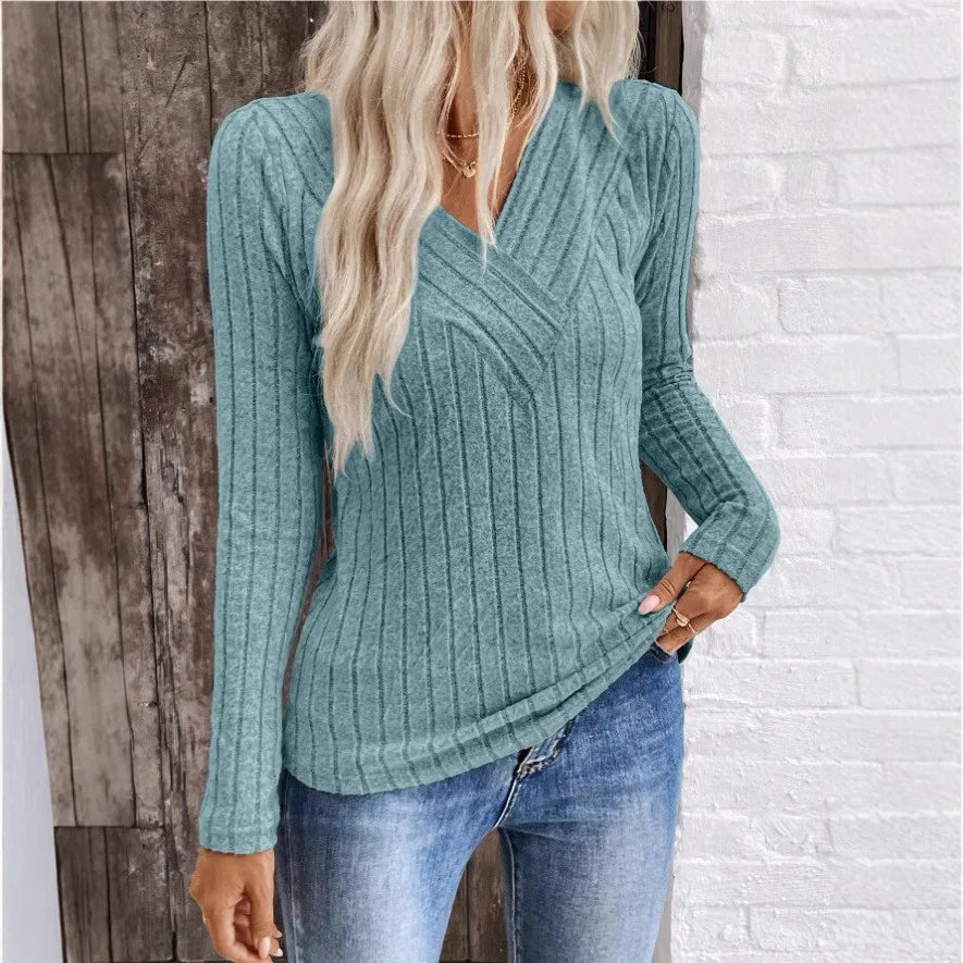Esme | Elegant Sunken Stripe Sweater