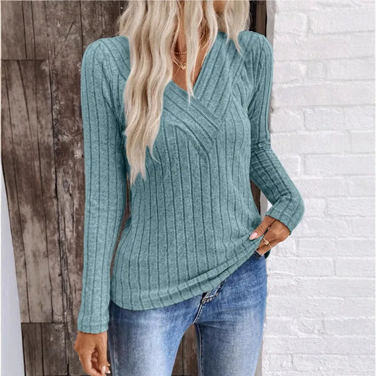Esme | Elegant Sunken Stripe Sweater