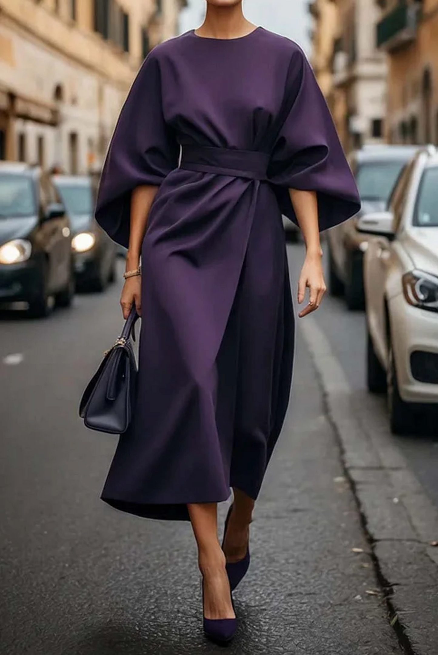 Orinda | Elegant Dress with Lantern Sleeves