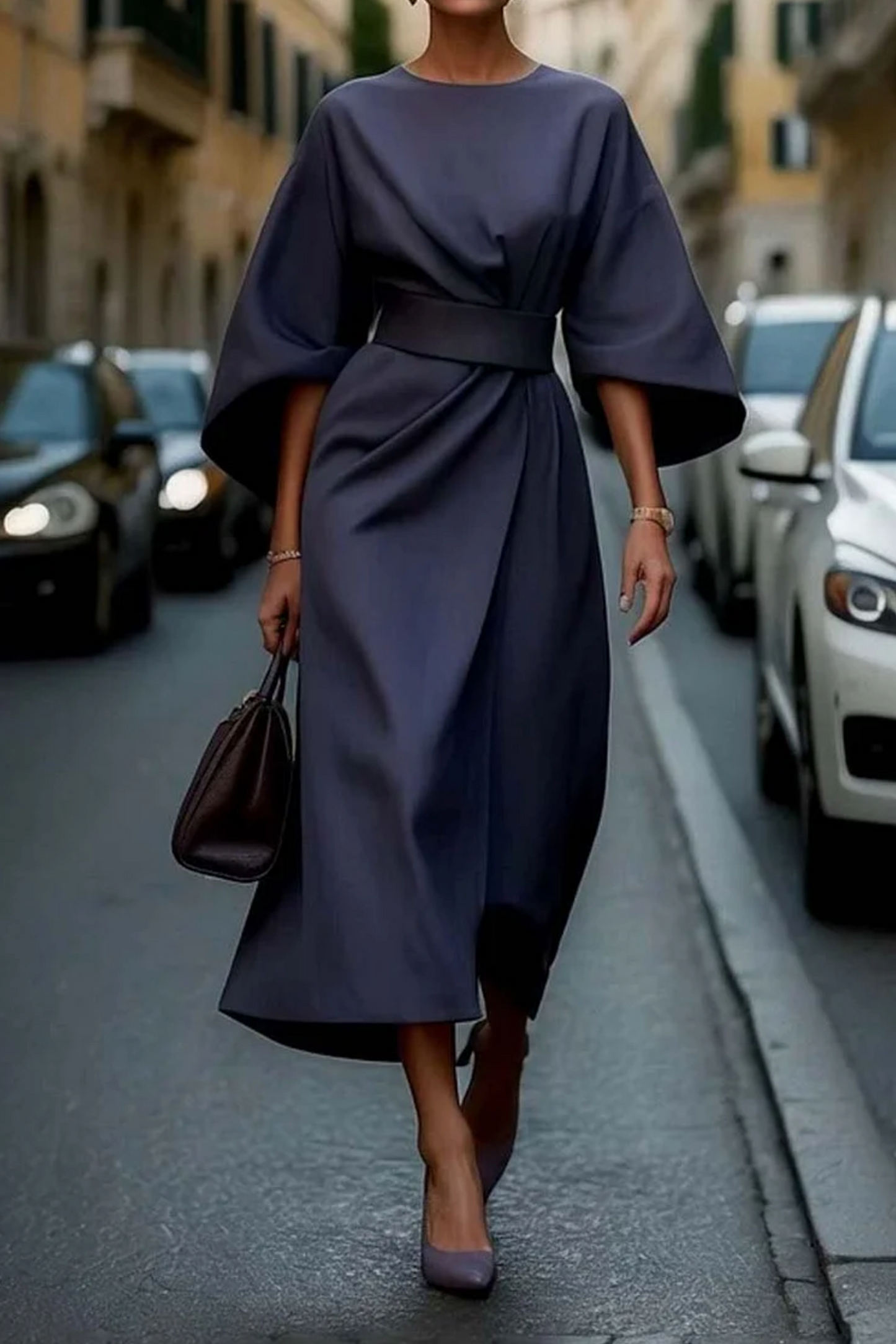 Orinda | Elegant Dress with Lantern Sleeves