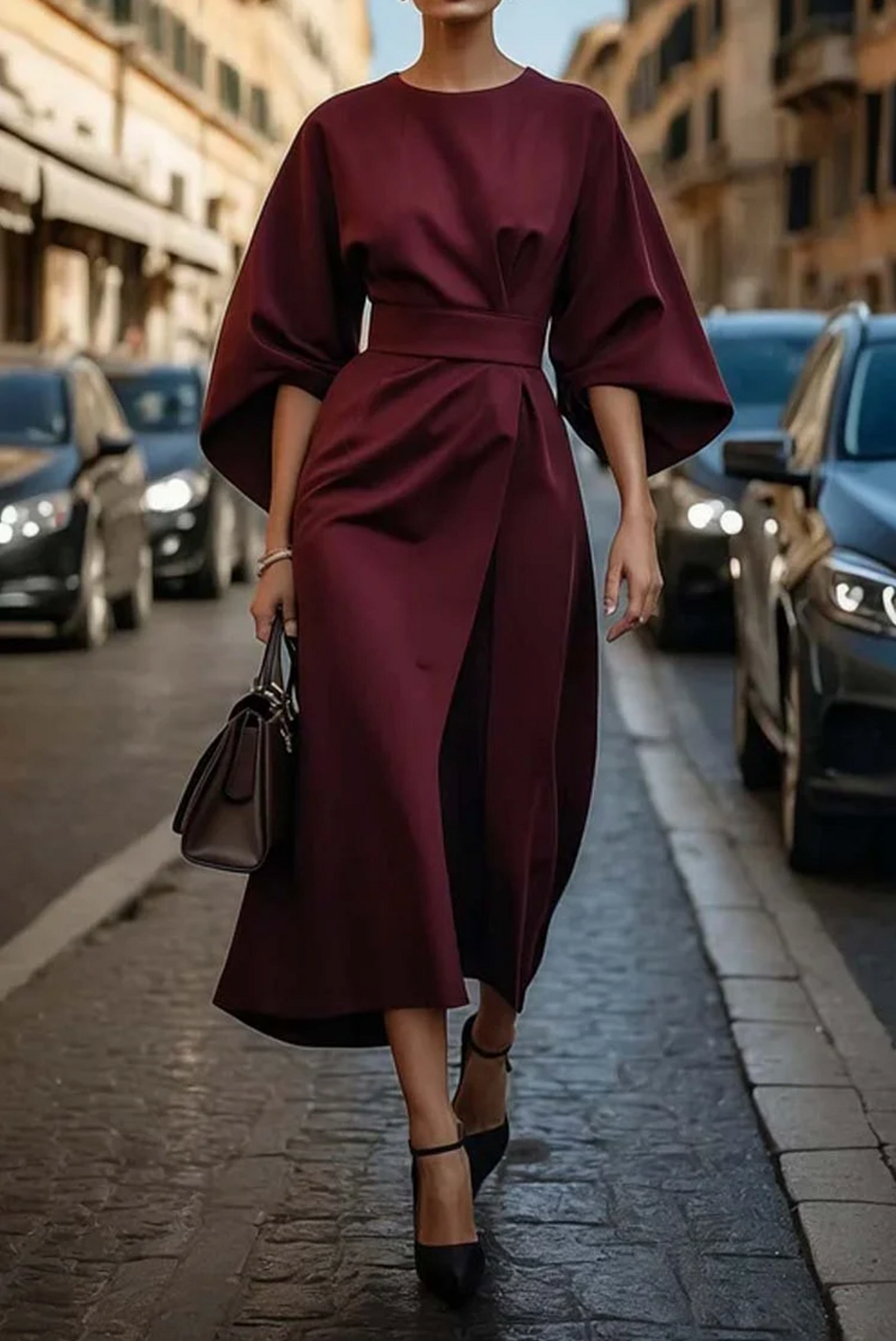 Orinda | Elegant Dress with Lantern Sleeves