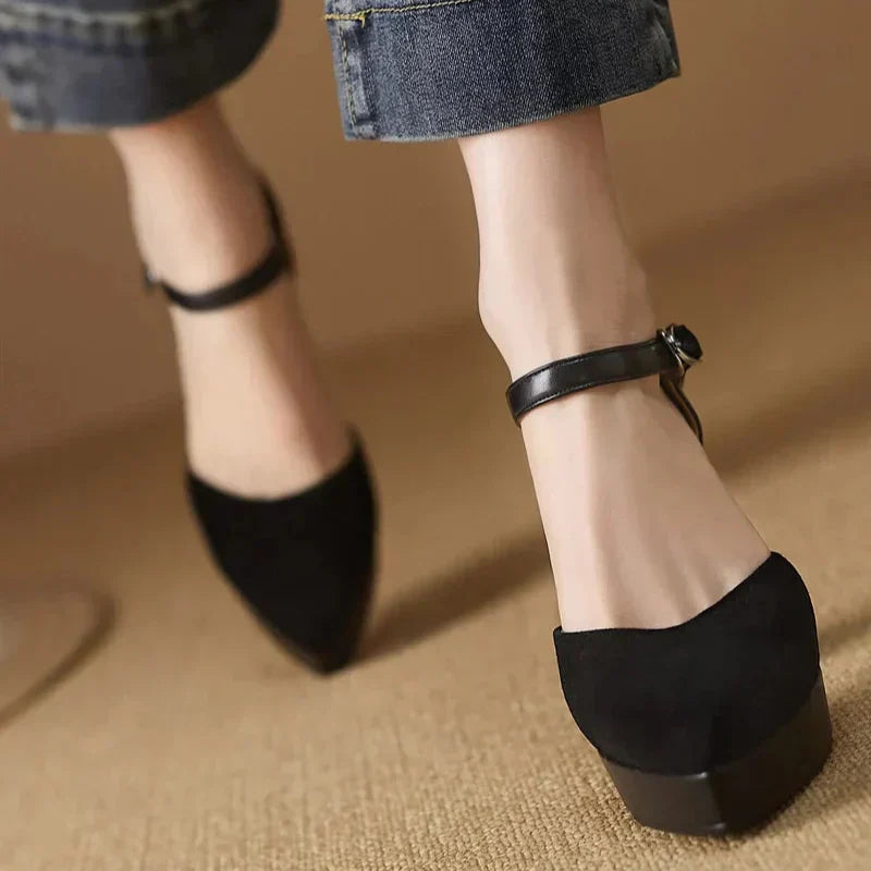 Tatiana | Women's Platform Block Heel Pumps Ankle Strap High Heels