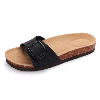 Sandra | Women's Flat Adjustable Buckle Sandals