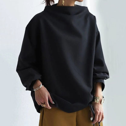 Virginie2™ | High-Neck Soft Knit Top
