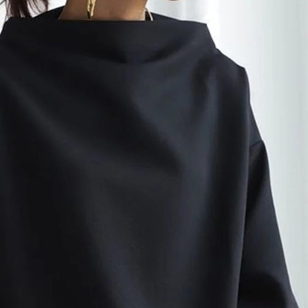 Virginie2™ | High-Neck Soft Knit Top