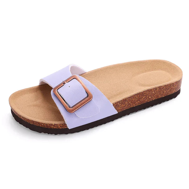 Sandra | Women's Flat Adjustable Buckle Sandals
