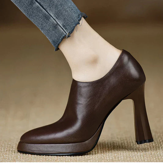 Tahlia™ | Women's High Heel Pumps Platform Block Heel Side Zipper