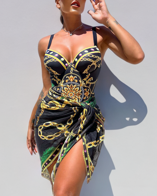 Petrina | Women's Tummy Control Push Up Swimsuit for Beach
