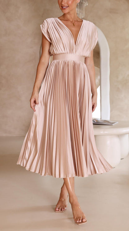 Caitlin | Elegant Pleated Maxi Dress