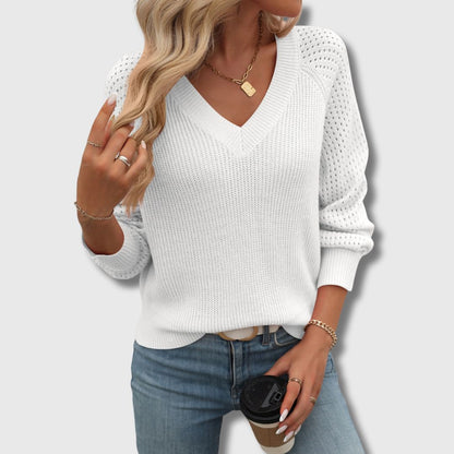 Emma | Elegant V-Neck Sweater