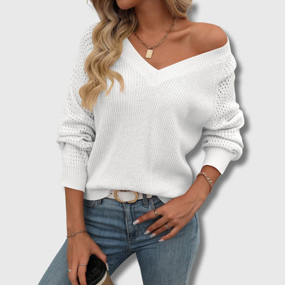 Emma | Elegant V-Neck Sweater