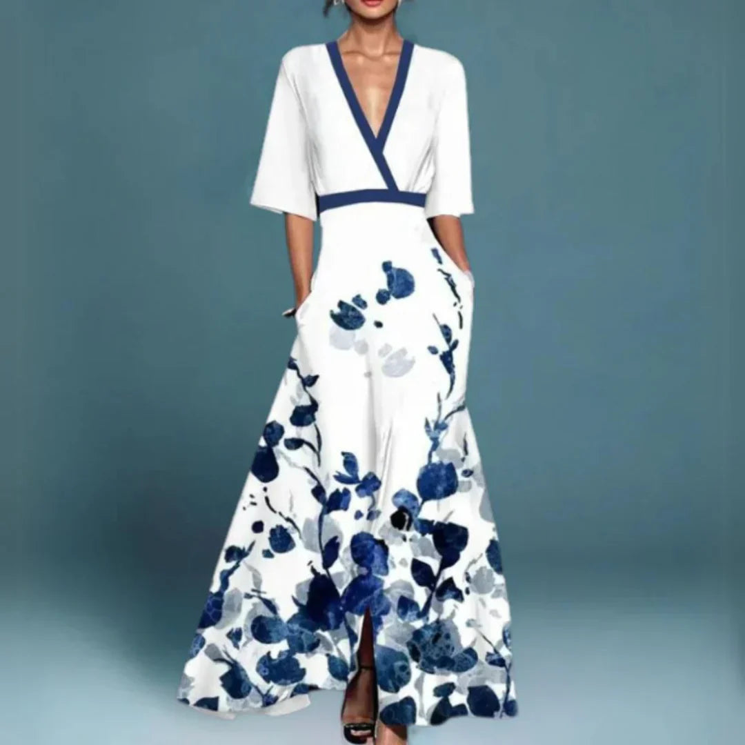 Bree | Elegant Maxi Dress with Floral Pattern