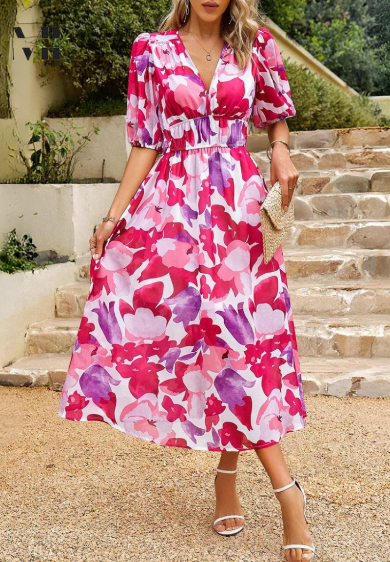 Lydia | Elegant Floral Dress