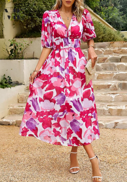 Lydia | Elegant Floral Dress