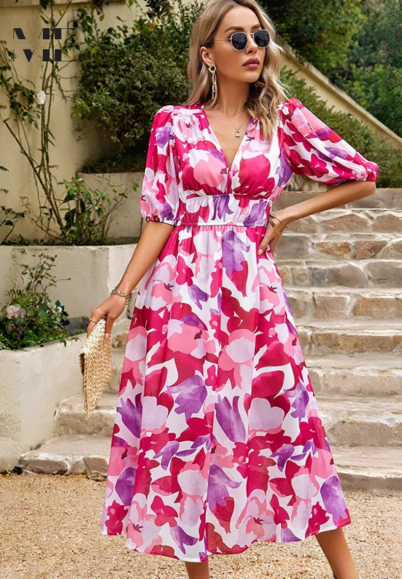 Lydia | Elegant Floral Dress