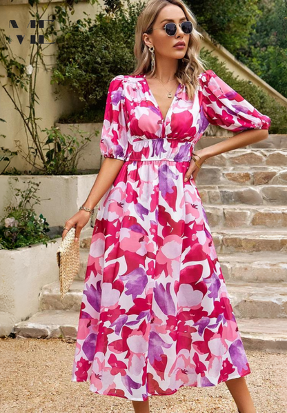 Lydia | Elegant Floral Dress