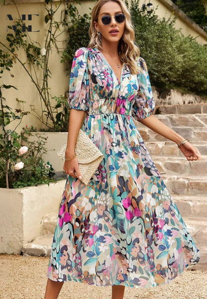 Lydia | Elegant Floral Dress