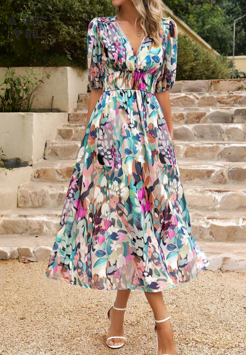 Lydia | Elegant Floral Dress