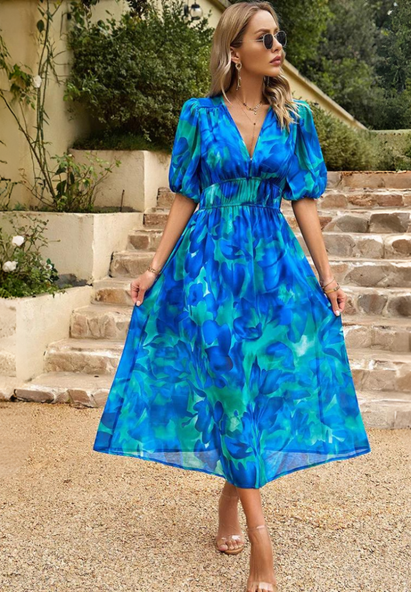 Lydia | Elegant Floral Dress