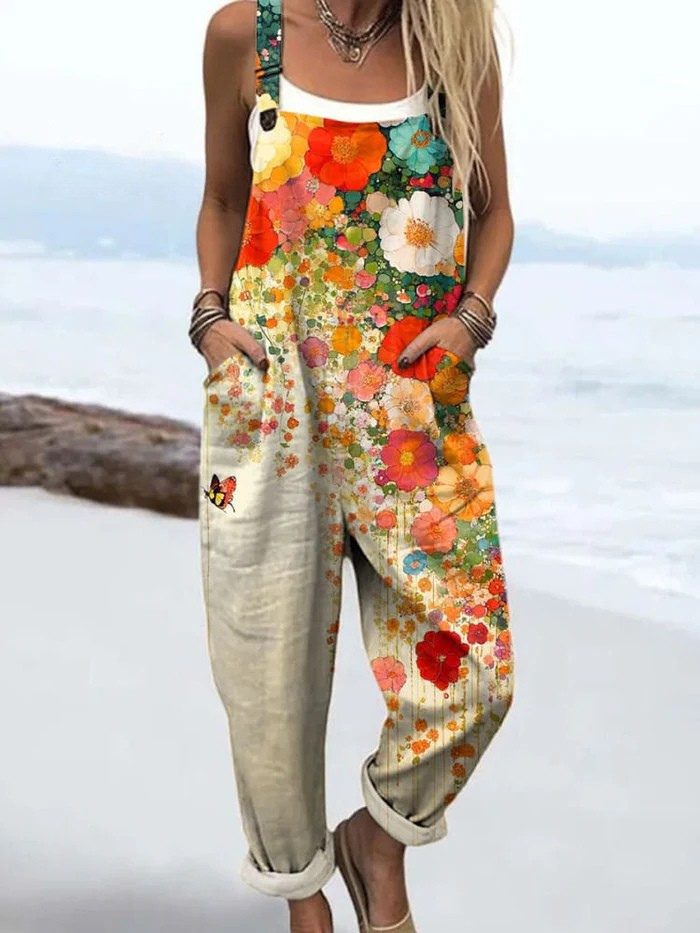 Merryn | Vintage Floral Jumpsuit for Women