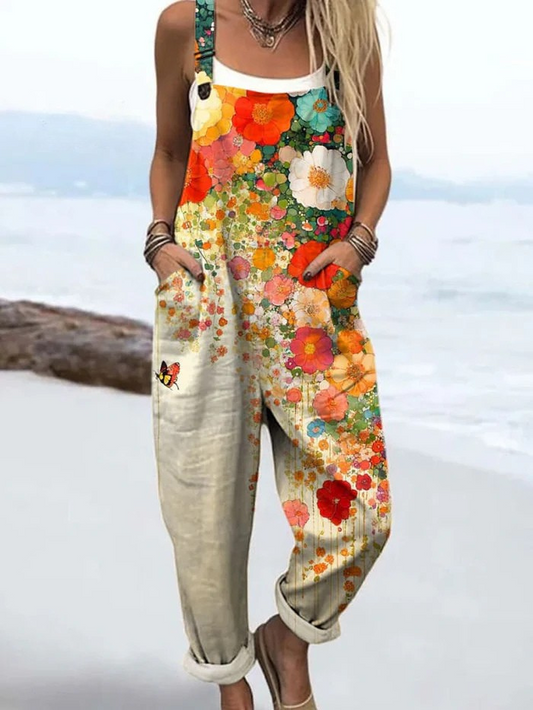 Merryn™ | Vintage Floral Jumpsuit for Women