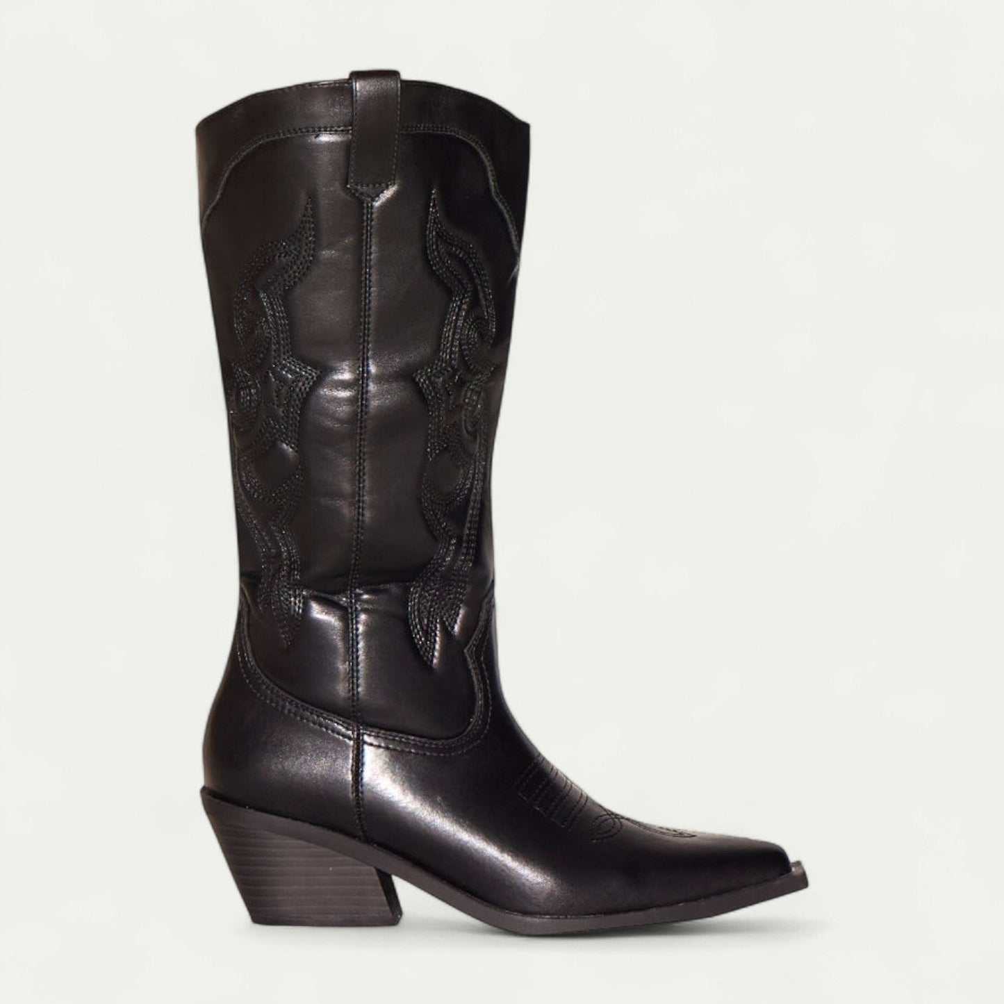 Brittany | Western Calf High Pointed Toe Boots for Women