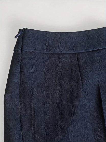 Vina | Women's Longline Blazer & Flare Trousers Suit Set