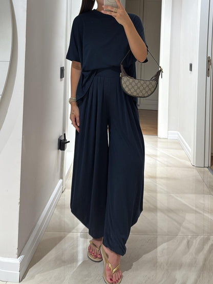 Leanne | Wide-Leg Pants & Casual Top Set