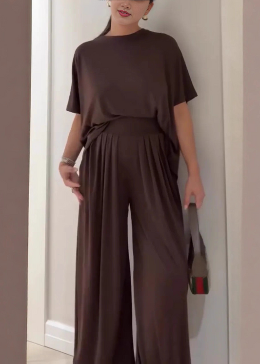 Leanne | Wide-Leg Pants & Casual Top Set