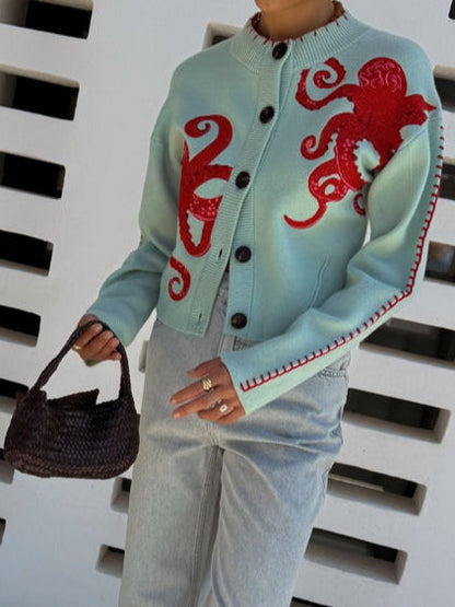 Orla | Fun Octopus Pattern Cardigan