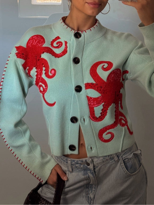 Orla | Fun Octopus Pattern Cardigan