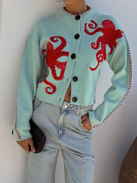 Orla | Fun Octopus Pattern Cardigan